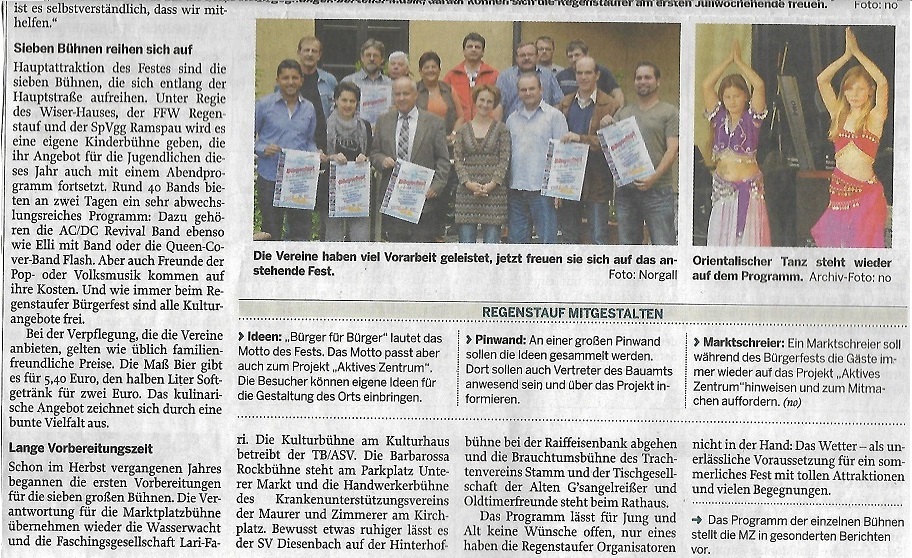 Zeitungsausschnitt des MC-Barbarsossa