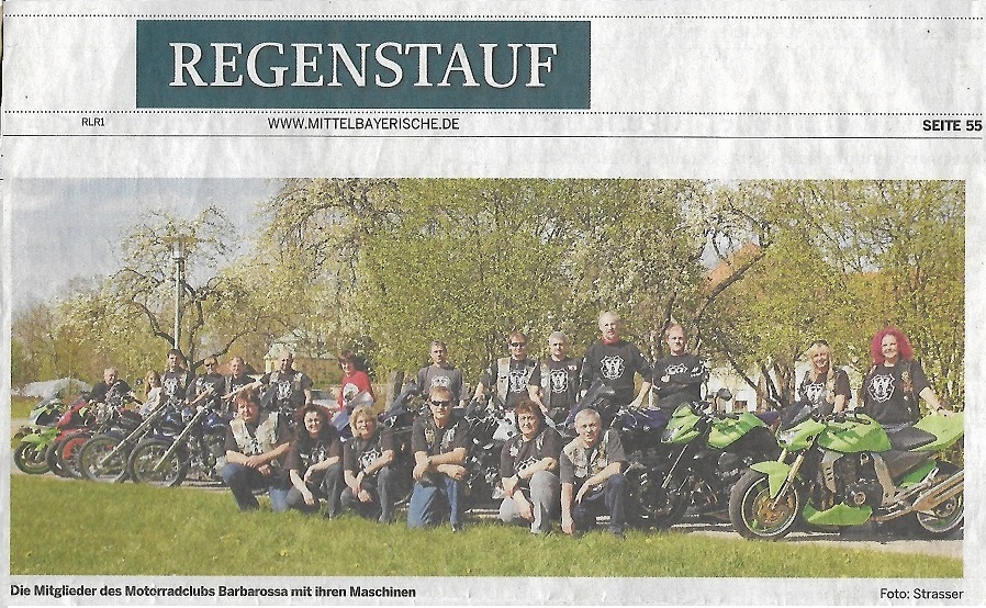 Zeitungsausschnitt des MC-Barbarsossa